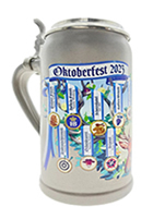 Festkrug der Wirte mit Zinndeckel - Sammlerkrug vom Oktoberfest 2023